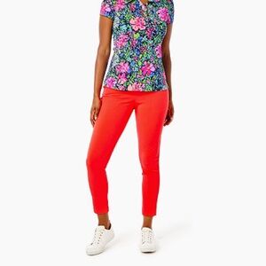 Lilly Pulitzer coral red luxletic Corso pants size 0